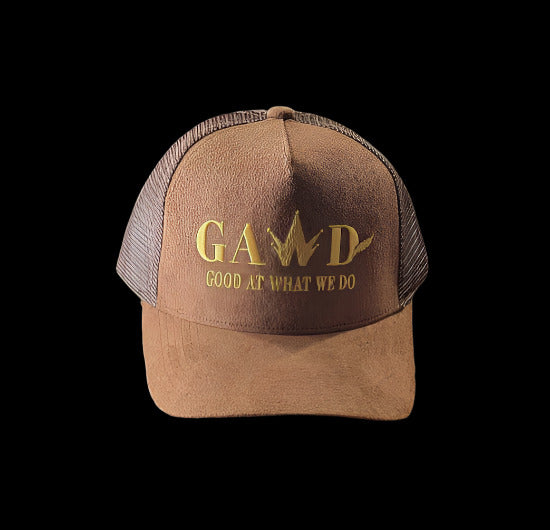 SUEDE MESH 5 PANEL TRUCKER HATS w/LOGO