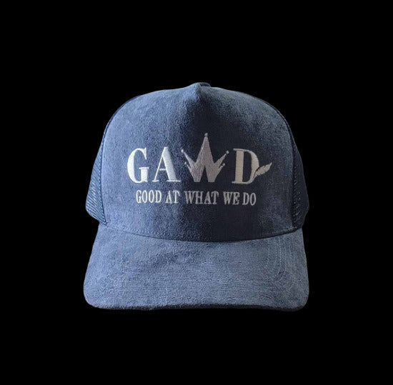 SUEDE MESH 5 PANEL TRUCKER HATS w/LOGO