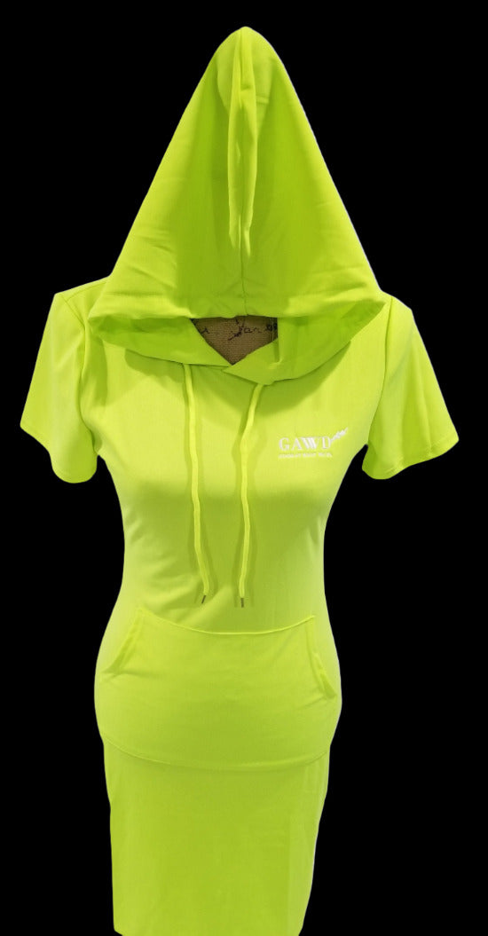 Hoodie Dress, Short Sleeve