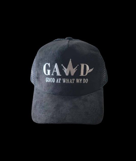 SUEDE MESH 5 PANEL TRUCKER HATS w/LOGO