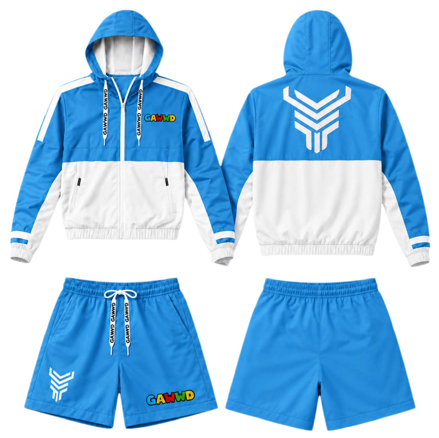 GAWWD Velocity Luxe Windbreaker Shortset
