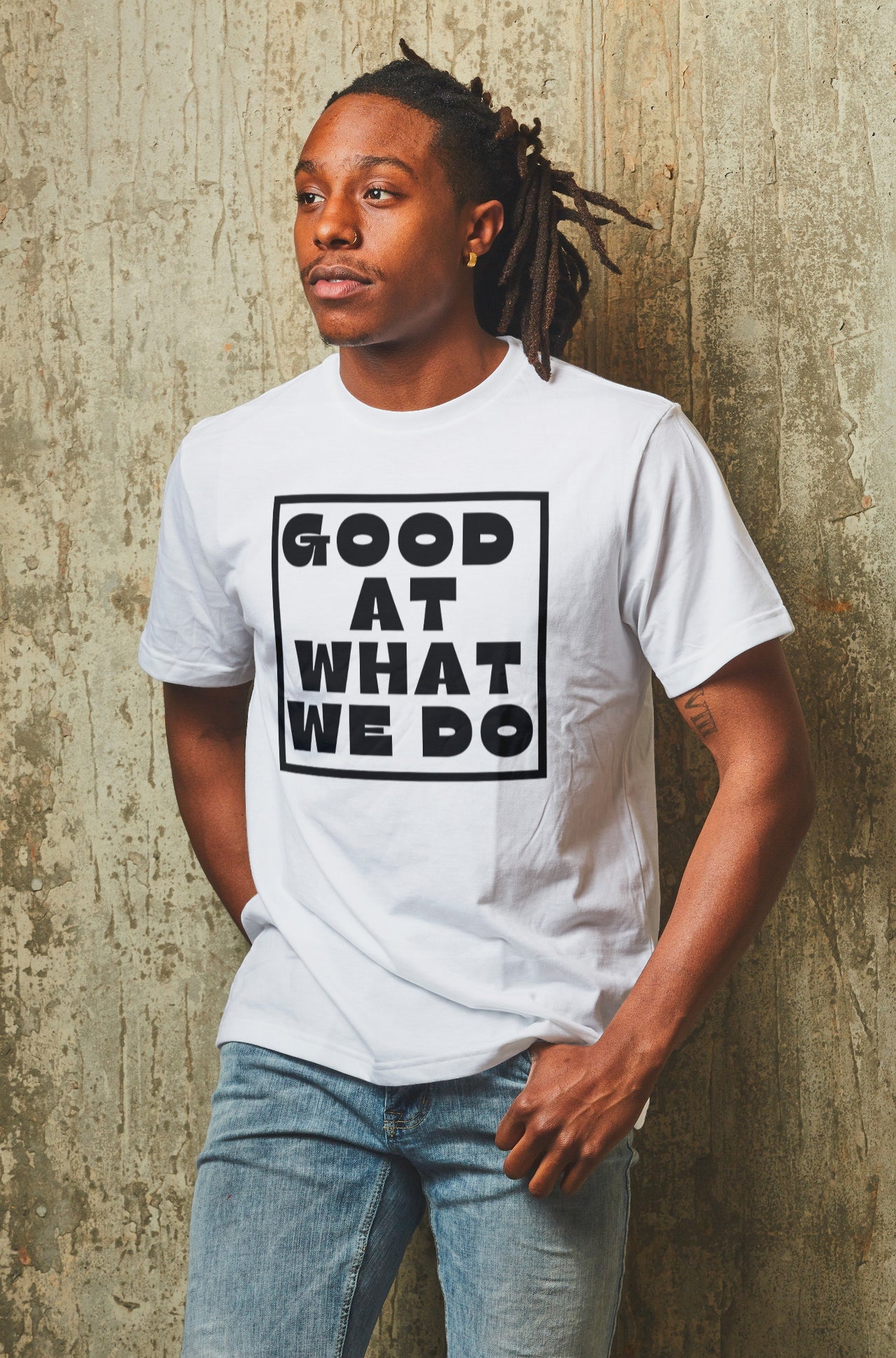 Good At What We Do Bordered T-shirt