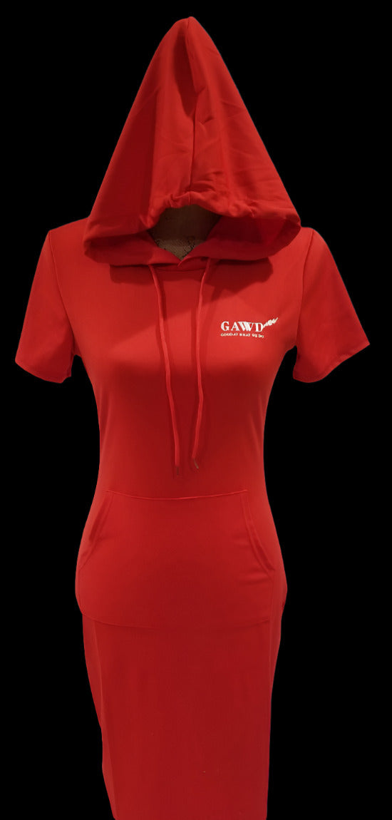 Hoodie Dress, Short Sleeve